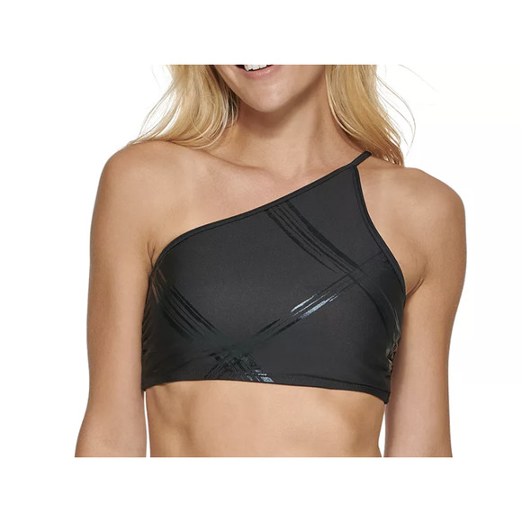 Calvin Klein Other - CALVIN KLEIN One-Shoulder Black Bikini Swim Top NWT